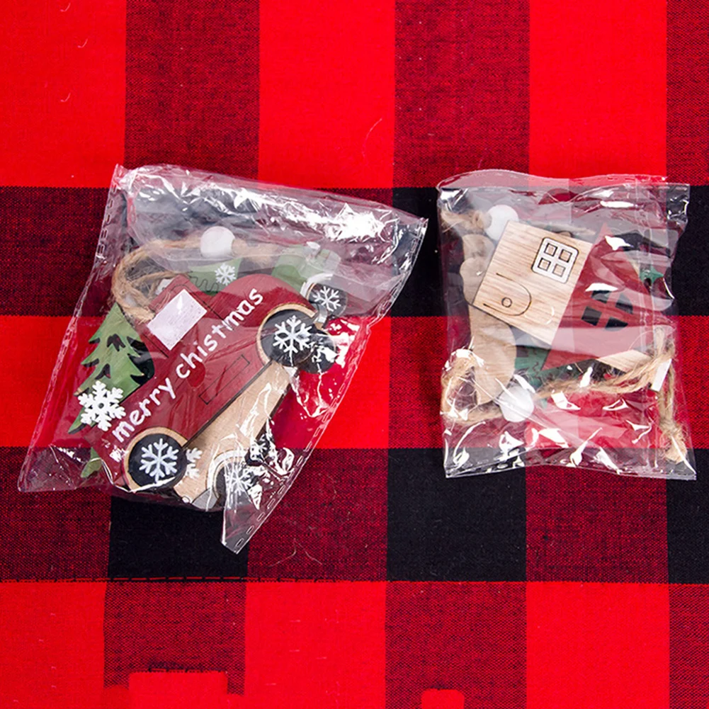 6 шт платье на Рождество с милой Деревянные Подвески вечерние Рождественская