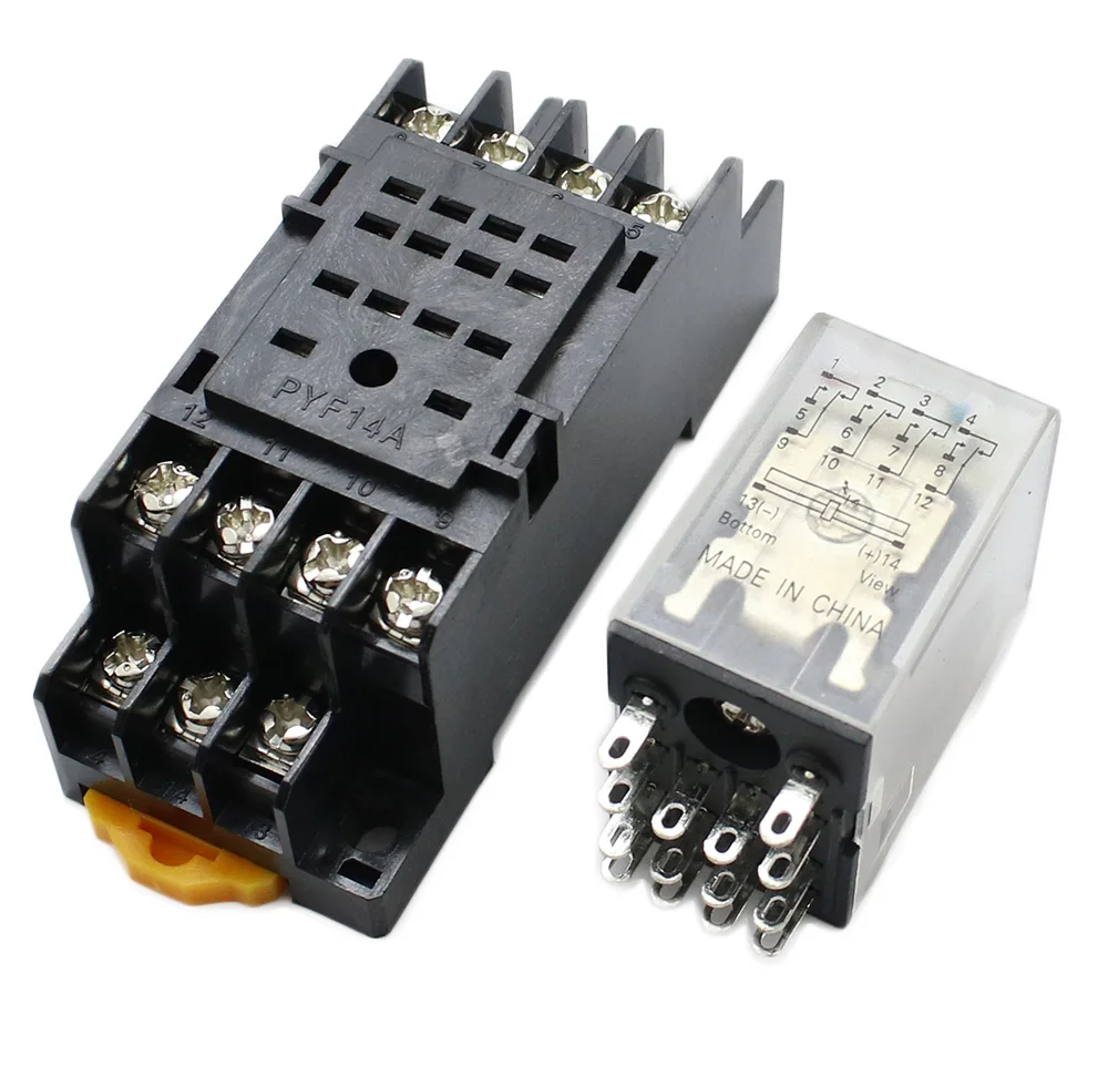 Высококачественное штепсельное реле ZFU HH54P MY4NJ PYF14A 12 В 24 36 48 110 220 постоянного