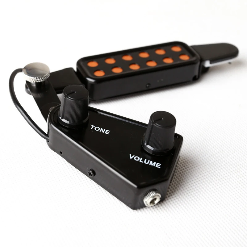

12-Hole Guitar Sound Hole Pickup Magnetic Transducer with Tone Volume Controller for Acoustic/Electric Guitar