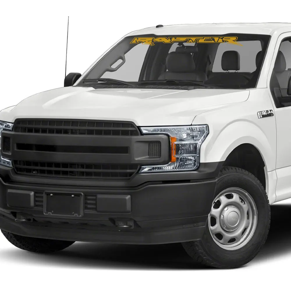 Наклейки на лобовое стекло для Ford F150 Raptor Pickup Графика Настраиваемый логотип Виниловые чехлы Декор наклейки для автомобилей Автоаксессуары.