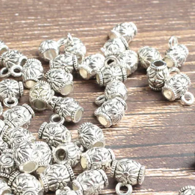 antir silver LanLi, 8 мм, 36 шт., зацепленная ваза, бусины, сделай сам, для мужчин и женщин, браслет, ожерелье, лодыжки и аксессуары - Цвет: antir silver