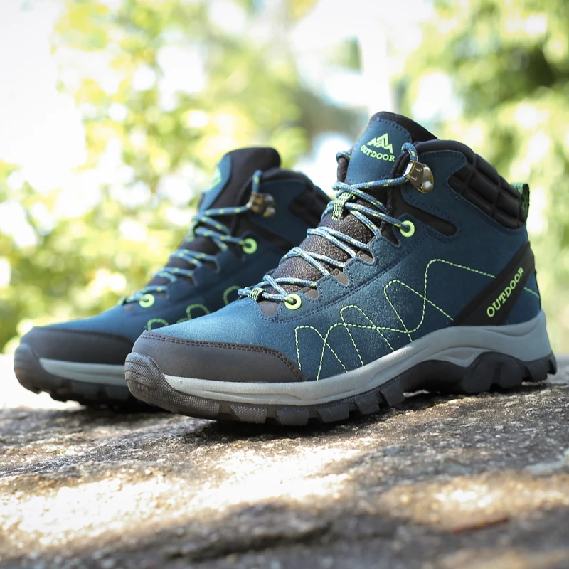 

Winter Man Hiking Shoes Waterproof High Tophunting Tourism Mountain Shoes Durable Trail Footwear Leather Nonslip Tactical Boots