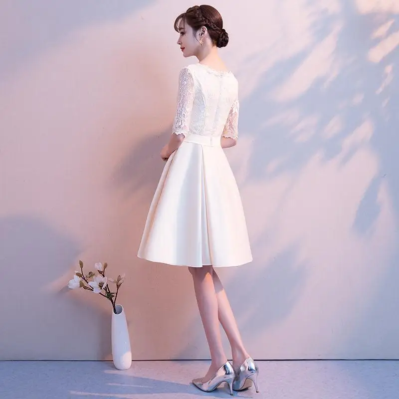 Новинка 2019 вечернее Восточное женское Короткое платье чонсам модное элегантное