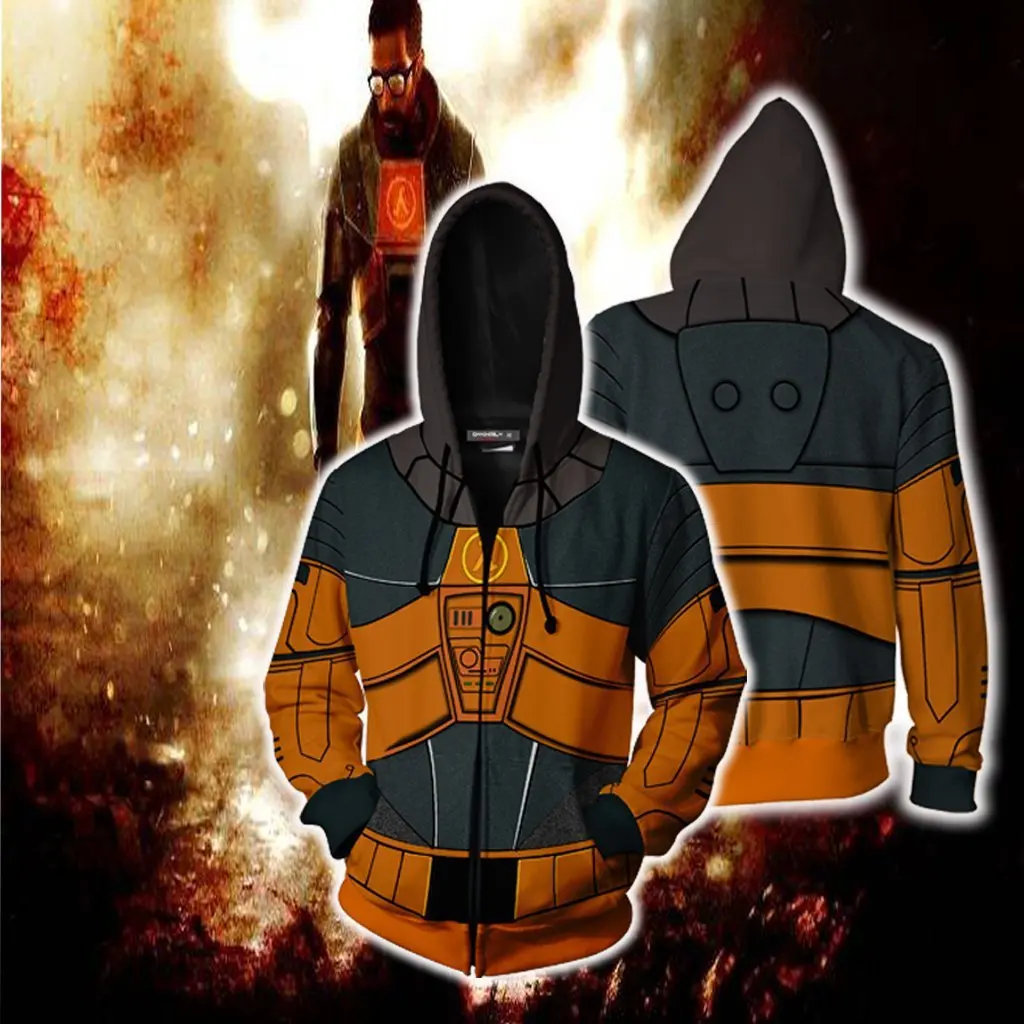 

Game HALF-LIFE 3D Sweater Cosplay Anime Hoodie Coat Jacket Wrap Surcoat Costume Greatcoat