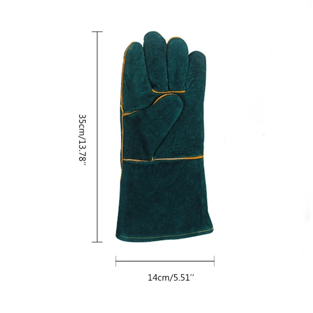 Reptile Training Gloves Animal Handling Gloves 13.78'' Anti-bite Dog Training Glove for Lizard Bird Falcon Grabbing 2