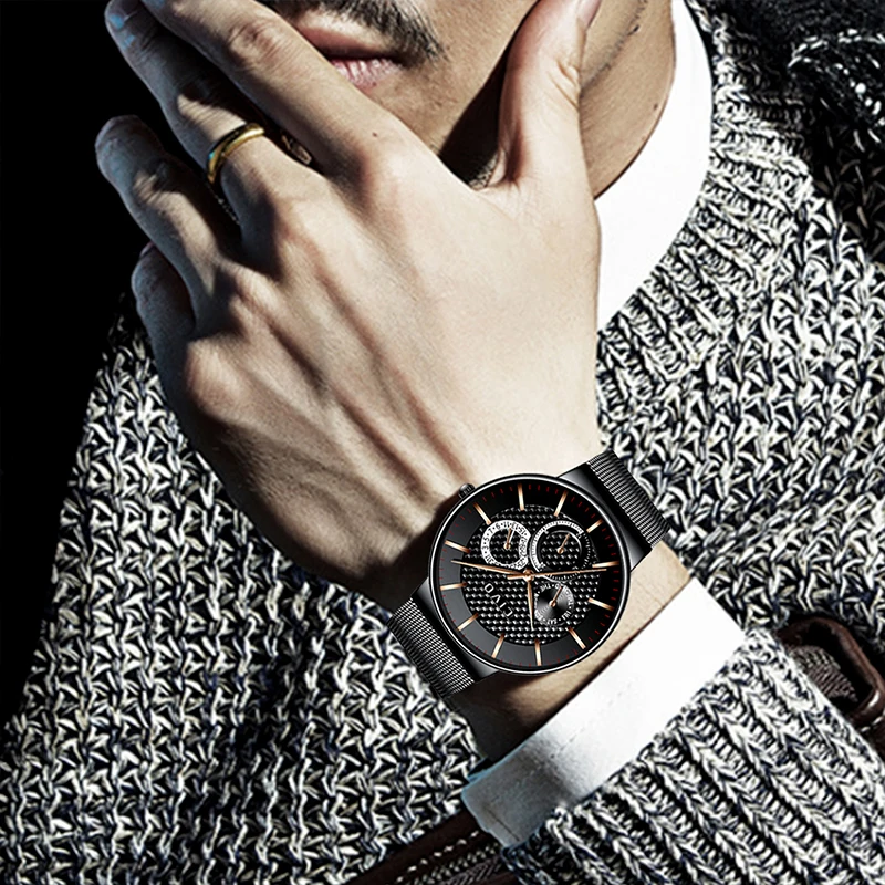 Часы CIVO мужские водонепроницаемые роскошные Брендовые спортивные в стиле