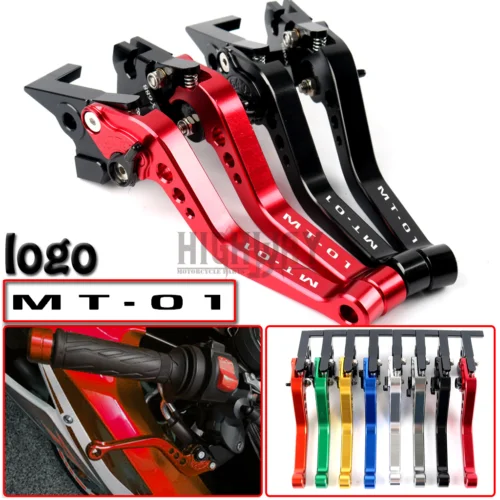 

Motorcycle Accessories Modified Two Finger Clutch Short Adjustable Brake Levers Handle For Yamaha MT-01 MT01 2004-2009