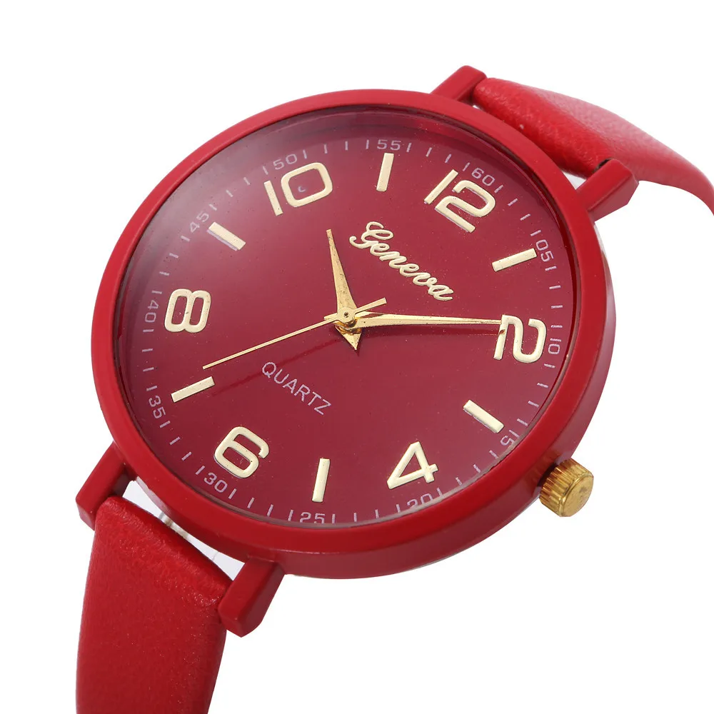 Geneva роскошные Брендовые женские часы кожа кварцевые женская одежда мужские