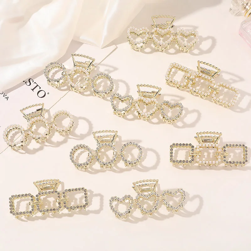 

Женские Элегантные Заколки Для Волос, Винтажные заколки-крабы с жемчугом, модные аксессуары для волос, новинка 2021