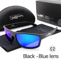 2021 new wiley x wx brand mens hd polarized sports sunglasses tr90 square reflective frame coated lenses fishing glasses uv400