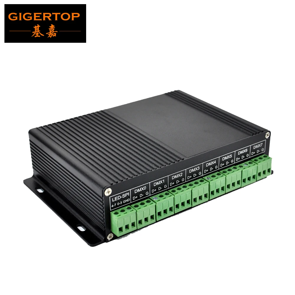 Günstig Freshipping Neue W-box LINUX Box Bühne Beleuchtung Controller 8 DMX512 Ausgang Socekt Mit 8 WS281x Led Gürtel Licht SPI Ausgang 2,4G