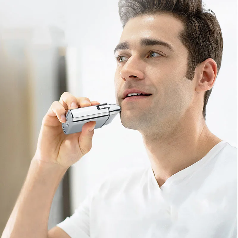 Для мужчин полностью металлический корпус уход за лицом электробритва для