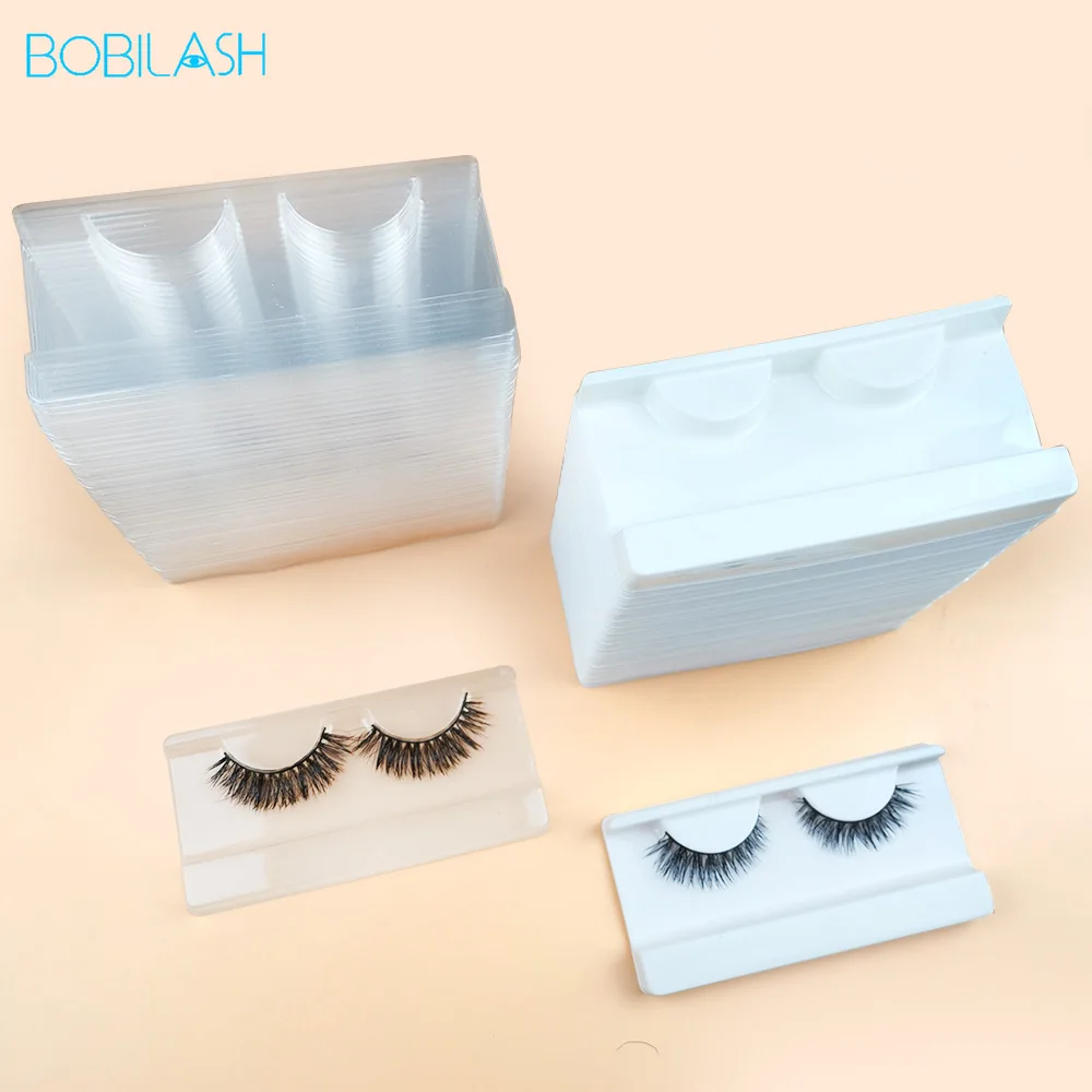 

Wholesale 10/20/50/100 Pcs Lash Trays For Eyelash Package Box Case Transparent Plastic False Eyelash Holder for 8~25mm MInk Lash