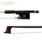NAOMI нежный IPE лук для скрипки, круглая палочка, серебряная проволока, обмотка ящерицы, рукоятка из белого конского волоса, размер 44