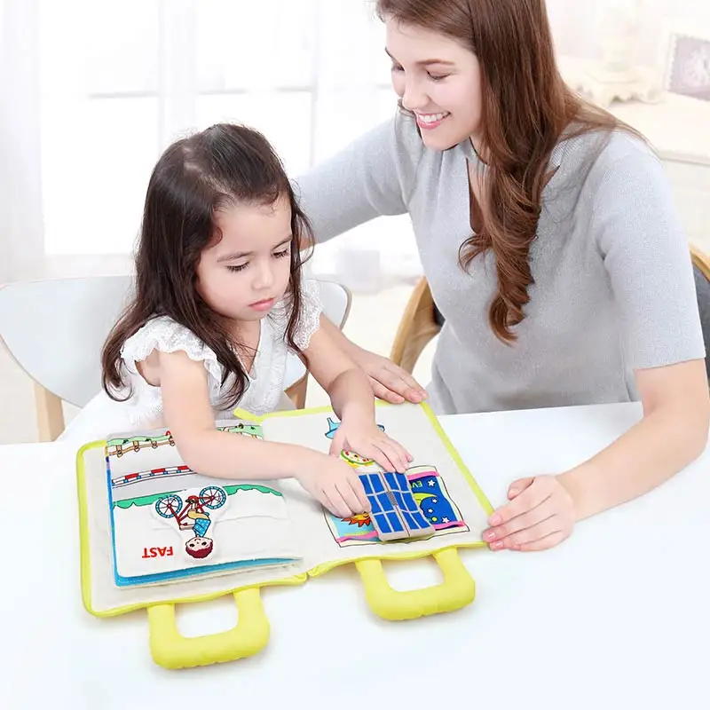 

Montessori Cloth Book for Kids Baby Educational Toys Quiet Fabric Activity Story Soft Book Intelligent Development for Children