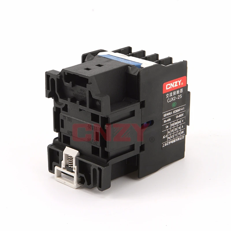 CJX2-2510 LC1 контактор переменного тока 25А 3 фазы 3-полюсный без катушки напряжение 380 В 220 В 110 В 24 в Din рейку 3 P+ 1NO нормально открытый