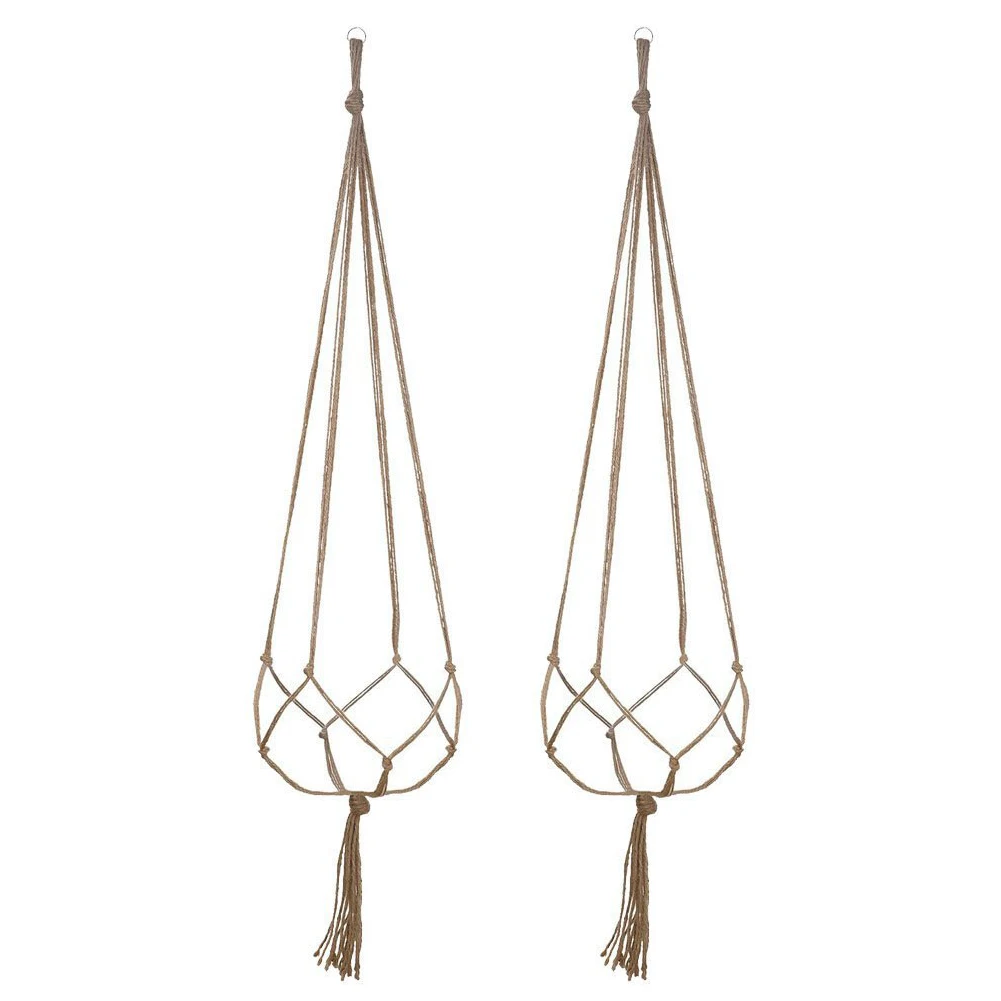 2 шт. держатель для цветочного горшка вязаная веревка садовая вешалка растений