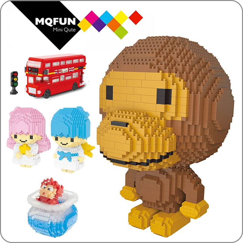 ZRK DIY мини фигурки героев мультфильмов милые животные Лондонский автобус