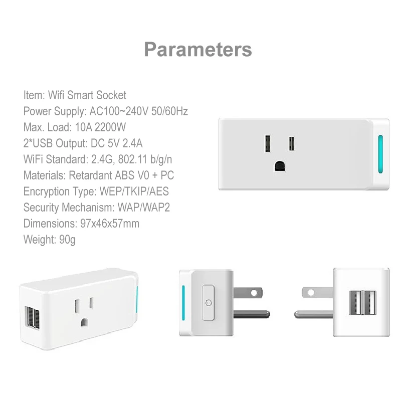 Умная розетка с таймером и выходом USB 2 USB-порта | Электроника