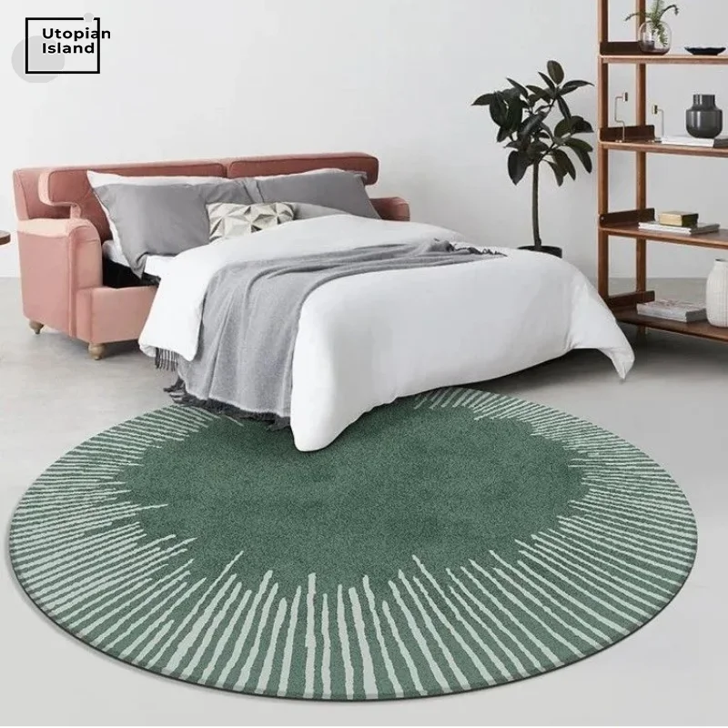 Мраморные коврики для гостиной зеленые круглые скандинавские Коврики спальни