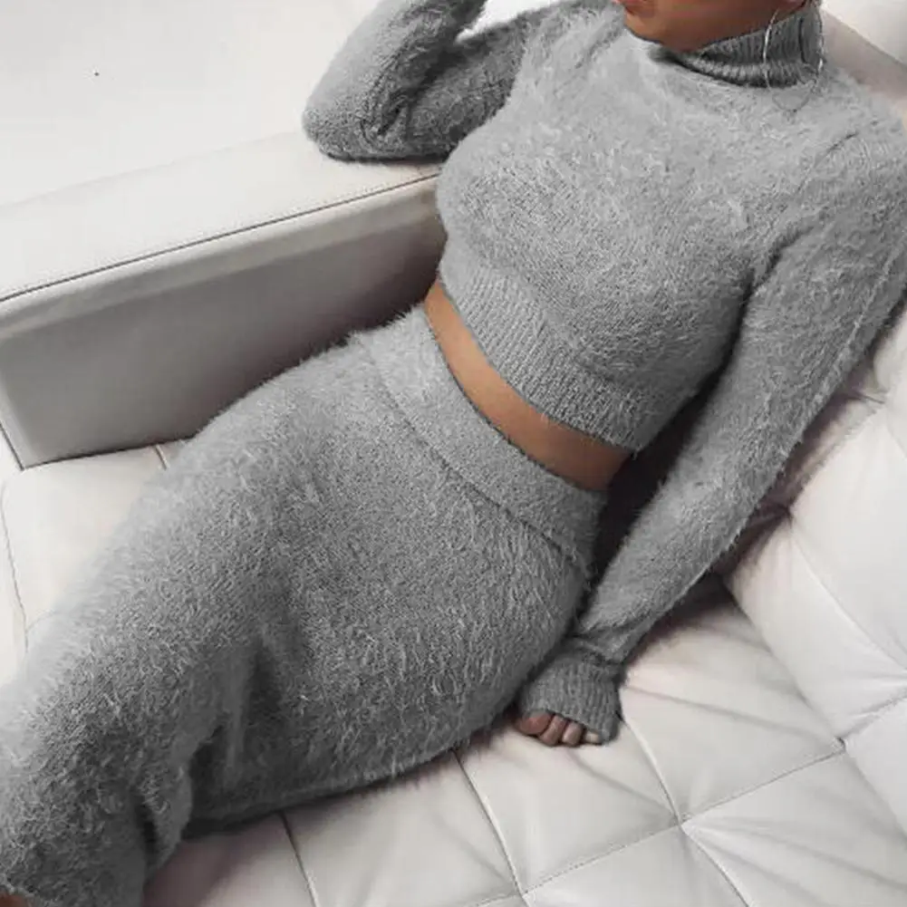 Комплект из двух предметов Для женщин свитер юбка карандаш костюм флиса с