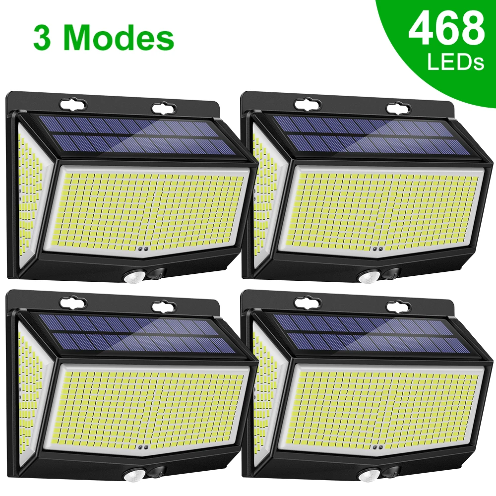 Уличная светодиодсветильник лампа на солнечной батарее с датчиком движения 468 |