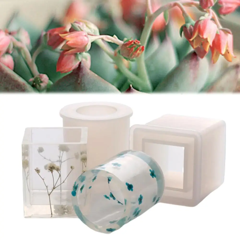 Круглая квадратная форма цементная ваза для цветов многофункциональная