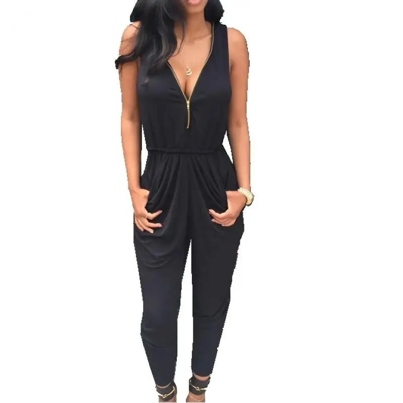 Модные женские Клубные комбинезоны с v образным вырезом вечерние и