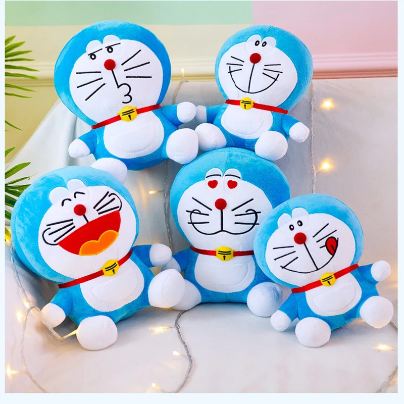 Kawaii Аниме Doraemon Мягкие плюшевые игрушки мягкие животные анимэ кукла фигурки