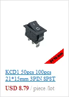 10 шт. 20 шт. KCD4 31*25 мм DPST 4PIN 16A/250 в красный/зеленый Кнопка ВКЛ/ВЫКЛ положение оснастки лодка кулисный переключатель медные ножки