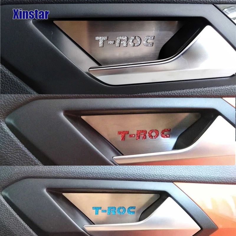 

4pcs Car Door Interiro Decoration Sticker For Volkswagen TROC 2018