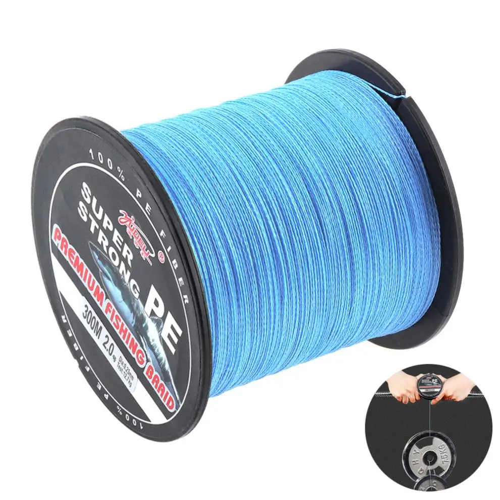 

300M 330Yards Blue PE Braided Strong Superline Fishing Line 4 Strands 18 28 40 50 70 80 90LB Multifilament Fishing Lines