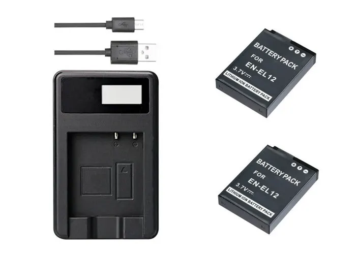EN EL12 ENEL12 Аккумулятор + USB зарядное устройство для Nikon Coolpix S6100 S6000 S800c S1000pj S1100pj S1200pj
