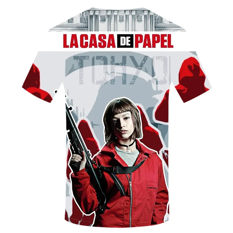 Movie Money Heist The House of Papel Футболка мужская забавная футболка с 3D принтом из Берлина мужская одежда летние топы футболки