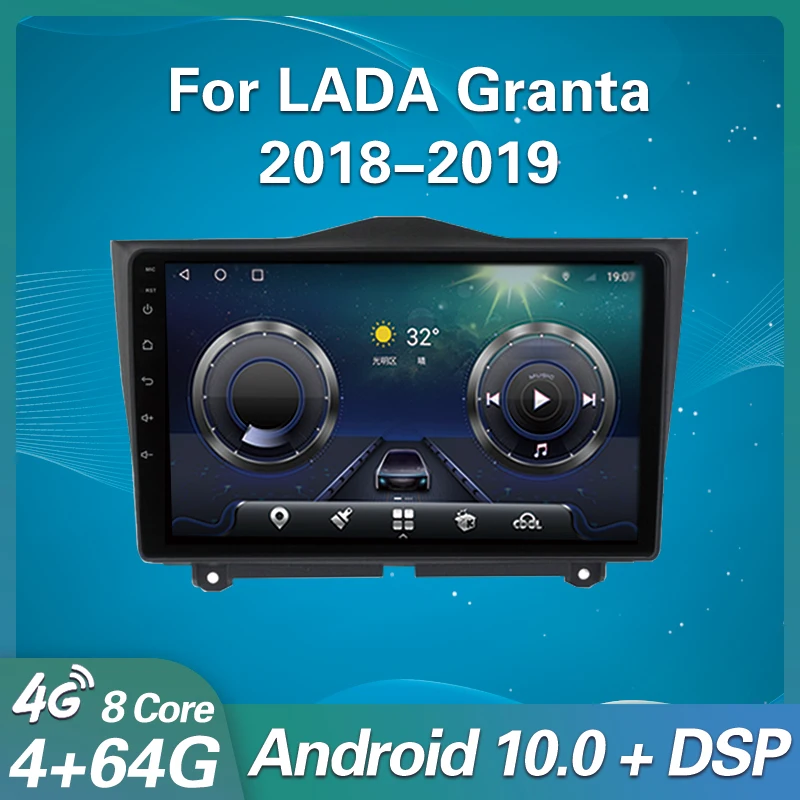 

Автомагнитола 2 Din Android 10, мультимедийный видеоплеер для LADA BA3 Granta Cross 2018 2019, навигация GPS, Авторадио для Carplay, 2 din DVD