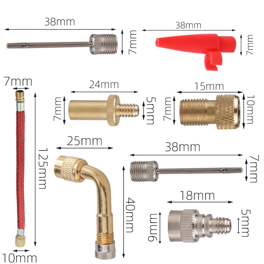 

12Pcs Inflation Accessories Motorcycle Inflation Head for Bike Bicycle Tire Repairing