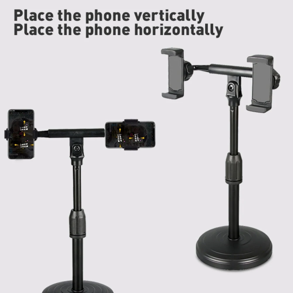 Регулируемый держатель для телефона с двумя устройствами и подставкой прямой