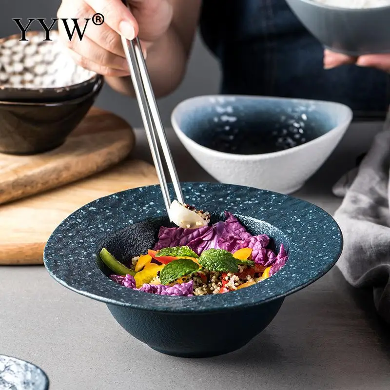 Shaped Honeycomb Hat Bowl Ceramic Deep Plate Nordic Western Food Dinner Creative Salad Soup Pasta | Дом и сад