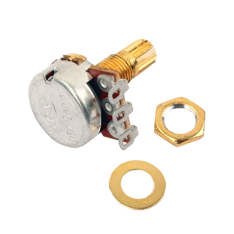 

Homeland 5Pcs B500k Potentiometer Splined Pot Electric Guitar Bass Effect Amp Tone Volume Parts