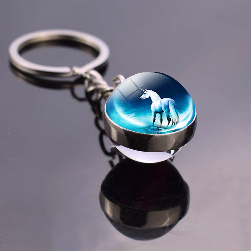 Брелок лошадь брелок двухсторонний художественный стеклянный шар для картины