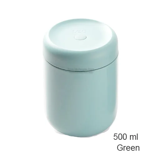Green 500ml Xiaomi Mijia BergHOFF бак для консервации тепла пищевой 304 из нержавеющей стали высокая эффективность изоляции многоцелевой мини-бак - Цвет: Green 500ml