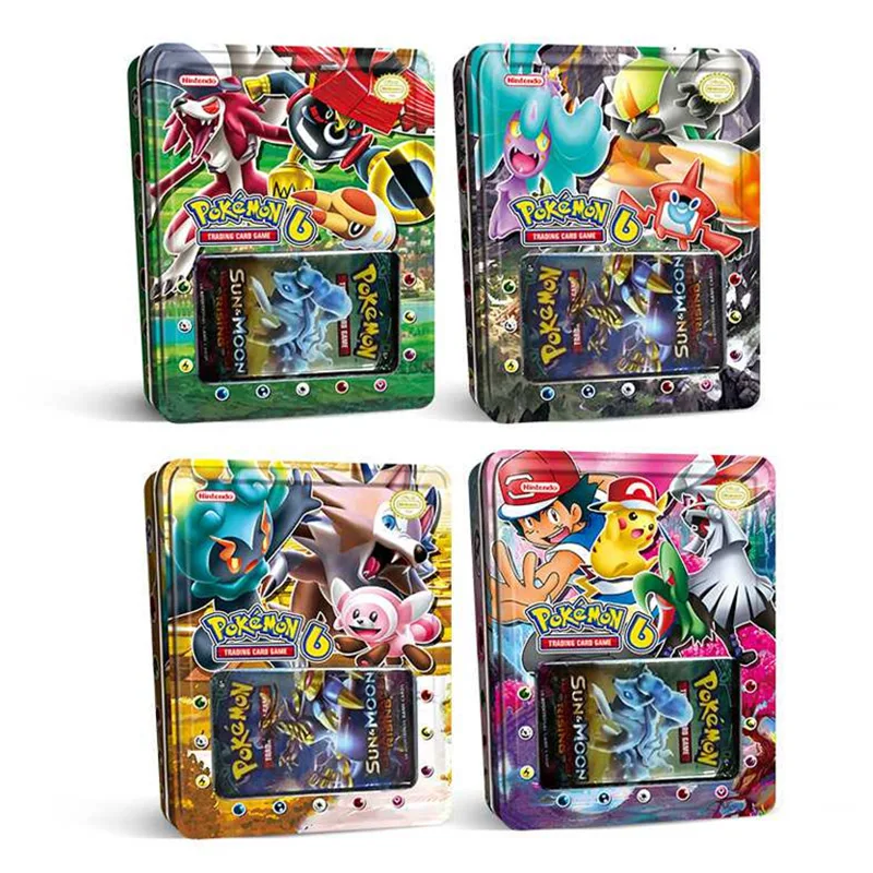 TAKARA TOMY Pokemon Trading Card Game Flash Cards Collections GX Evolutions Toys Metal Box Big Shining TCG 69pcs | Игрушки и хобби