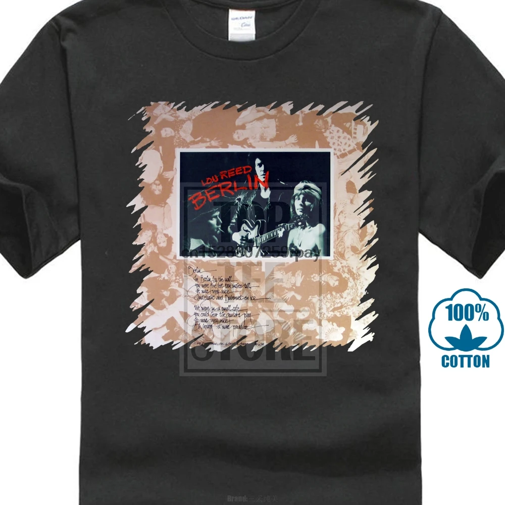 

Lou Reed Berlin Black Herren T Shirt Men Rock Band Tee Shirt
