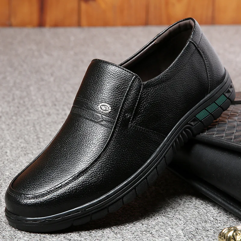 

Whoholl Luxury Brand Men Shoes Casual Leather 2020 Spring Autumn Winter Fashion Men Flats Comfortable Office Men Dress Shoes