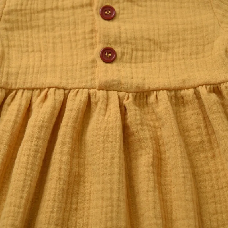 Детское платье милое однотонное летнее для малышей модное эксклюзивное