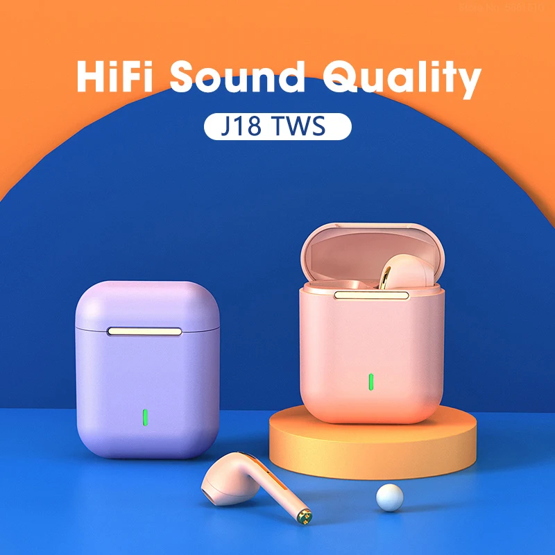 

Tws-стереонаушники J18 с поддержкой Bluetooth и микрофоном