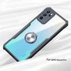 Акриловый чехол с кольцом для Oppo Reno6 5G Прозрачный ударопрочный чехол из ТПУ для Reno 6 5 4 Reno5 Reno4 Lite F Pro 5G Cap