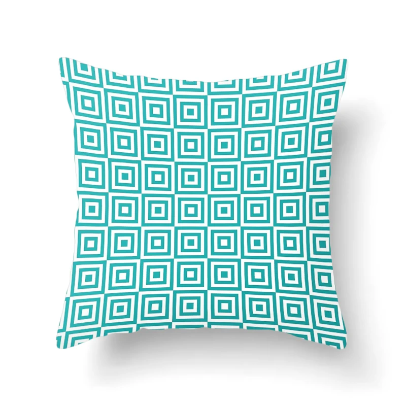 Наволочка в клетку с геометрическим рисунком домашняя декоративная наволочка