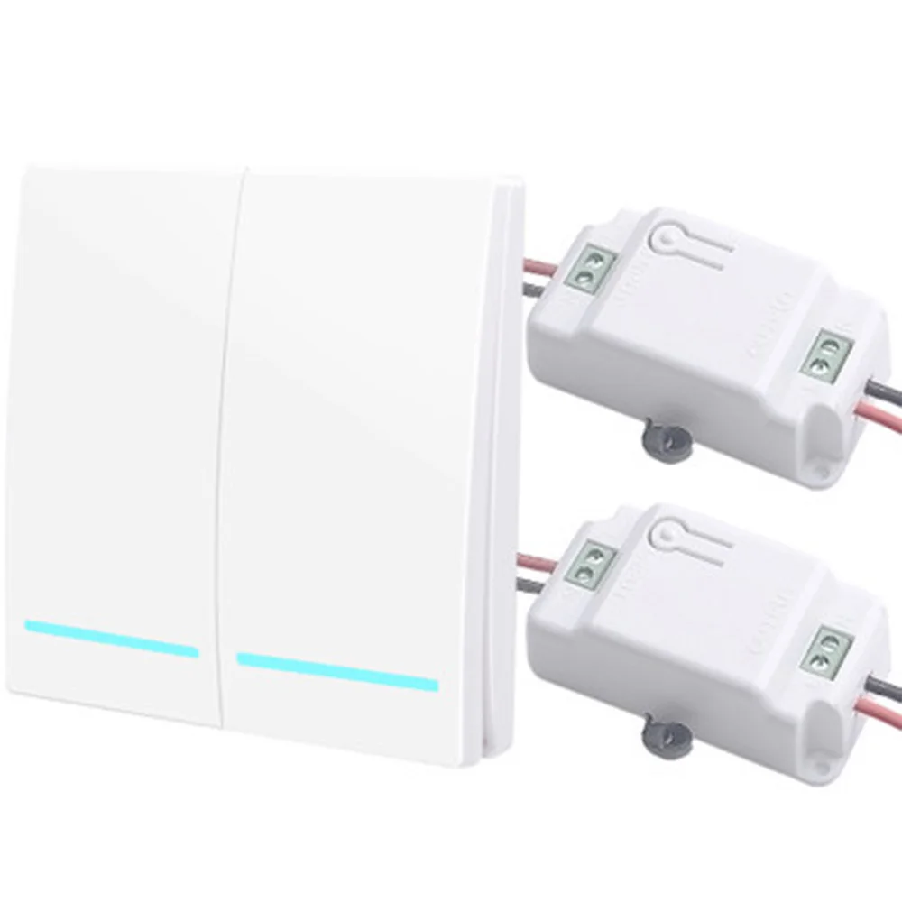

433Mhz Intelligent Wireless Switch Light RF Remote Control AC 110V 220V Receiver Wall Panel Button Ceiling Light