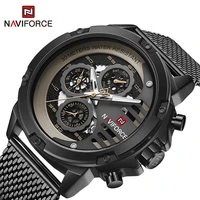 naviforce watches mens top luxury brand calendar waterproof steel strap clock male casual quartz wristwatch relogios masculino